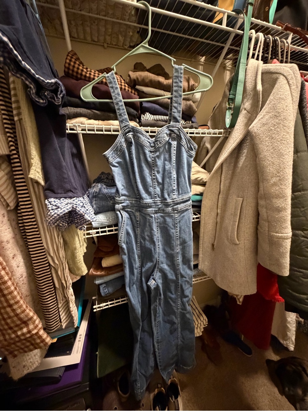 Madewell Light Blue Denim Jumpsuit with Adjustable Straps